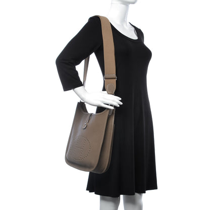 Hermes Taurillon Clemence Evelyne III PM Etoupe 2 of 8