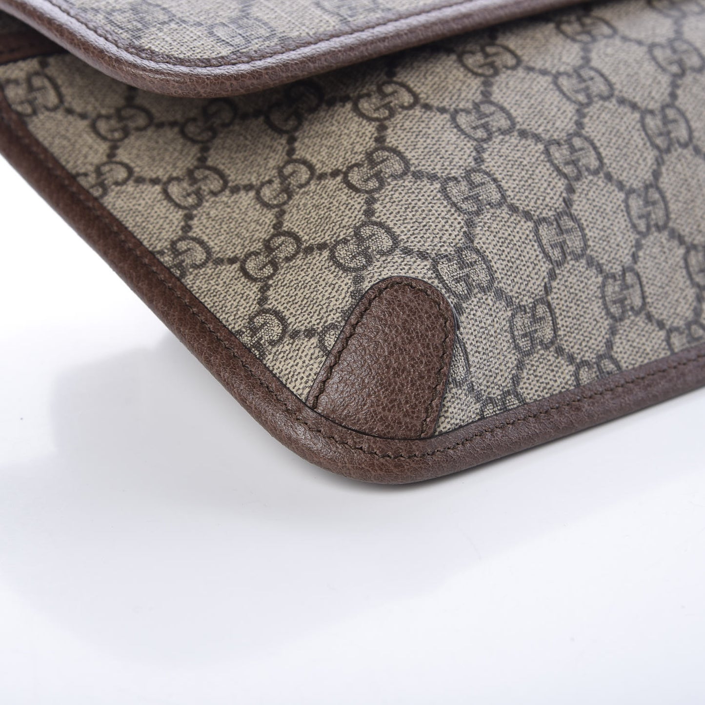 GG Supreme Monogram Neo Vintage Web Belt Bag Brown