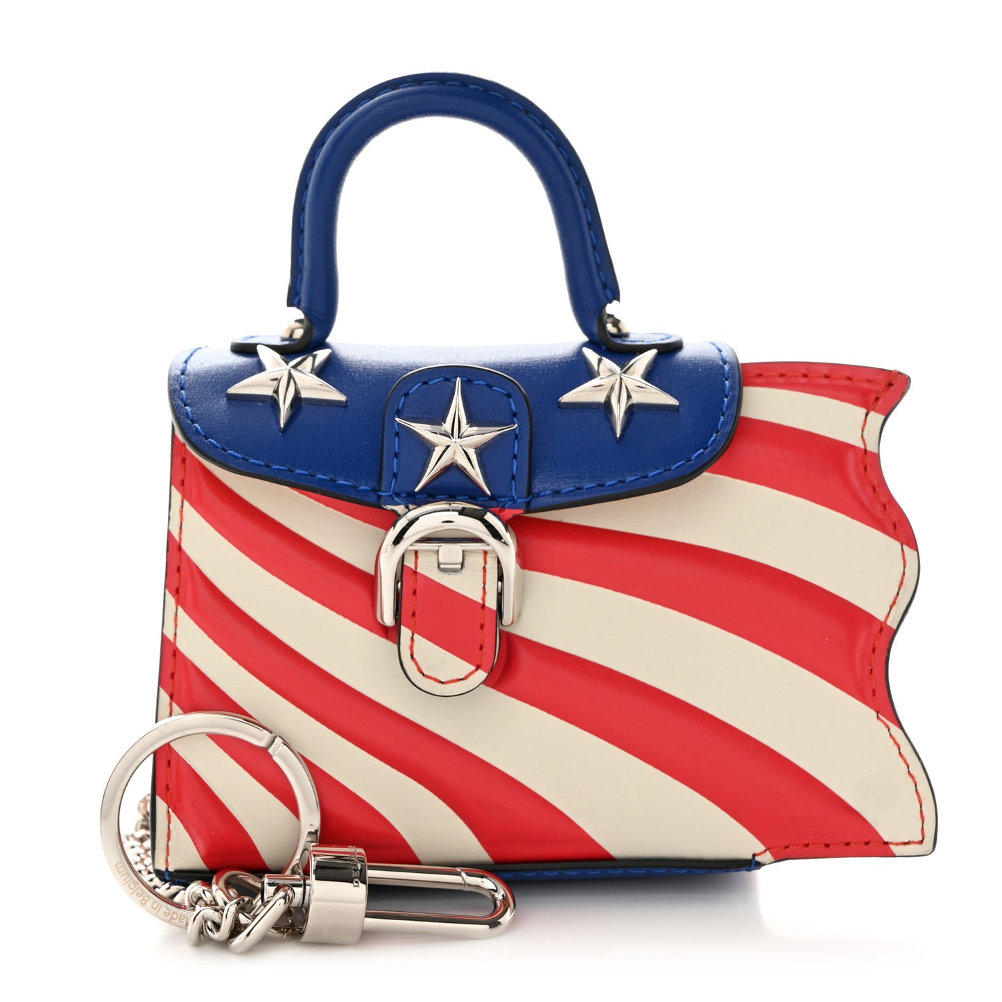 Box Calfskin Wonder Woman Mini Brillant Bag Charm Blue White Red