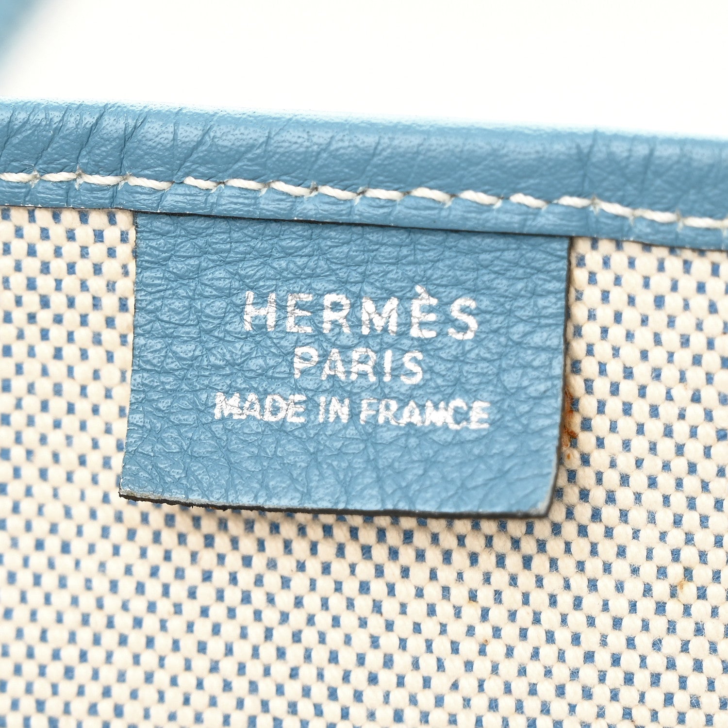 Hermes Toile Taurillon Clemence Jardinier PM Blue Jean 6 of 14