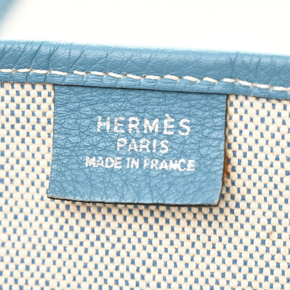 Hermes Toile Taurillon Clemence Jardinier PM Blue Jean 6 of 14