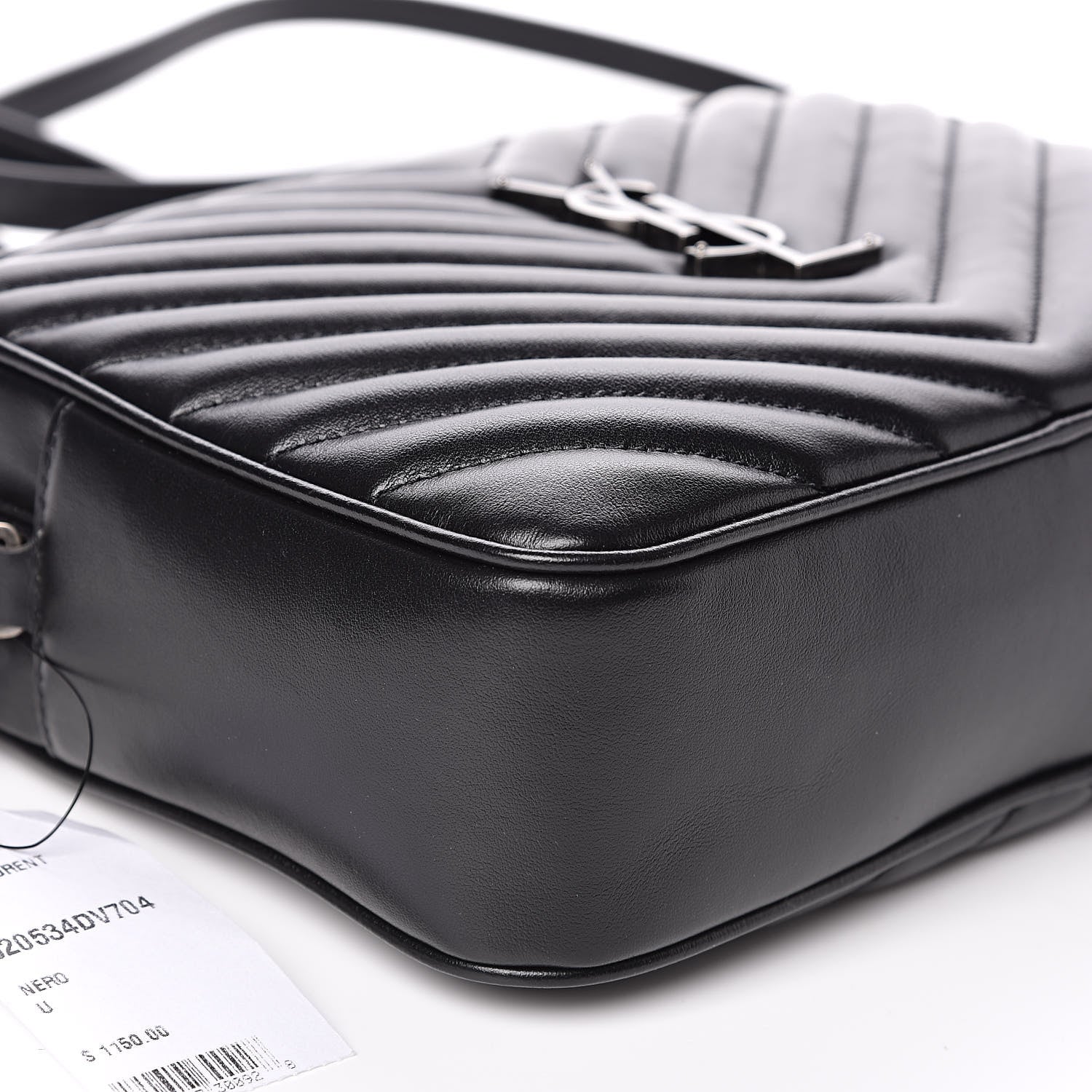 Saint Laurent Calfskin Matelasse Monogram Lou Camera Bag Black 7 of 11