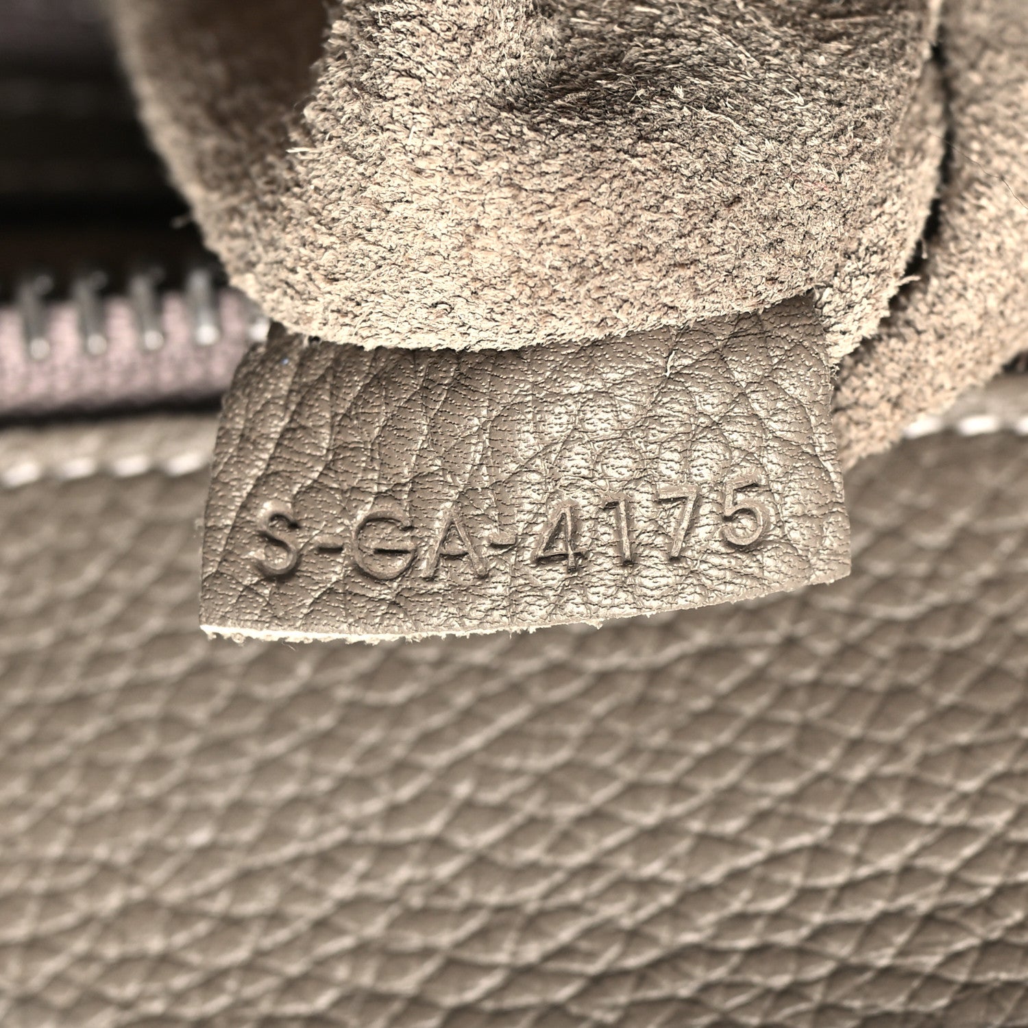 Celine Drummed Calfskin Mini Luggage Souris 7 of 16