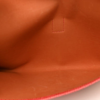 Hermes Veau Doblis Lizard Jige Elan 29 Clutch Orange Sanguine 6 of 7