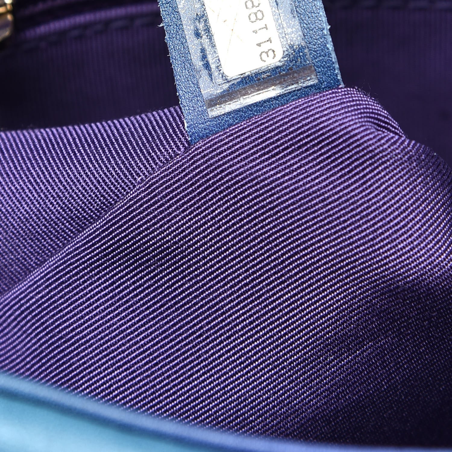 Chanel Tie Dye Calfskin Quilted Medium 19 Flap Blue Purple 7 of 9