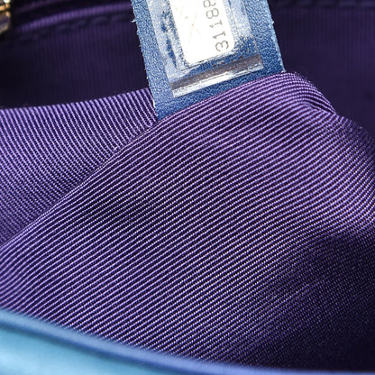 Chanel Tie Dye Calfskin Quilted Medium Chanel 19 Flap Blue Purple 7 of 9