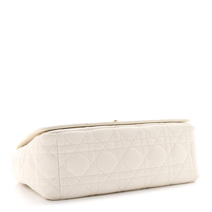 Christian Dior Supple Calfskin Cannage Medium Caro Bag Ivory 4 of 11
