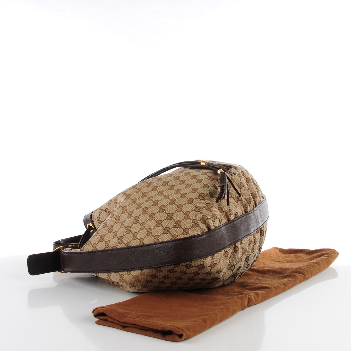 Monogram Medium Interlocking Icon Shoulder Bag Dark Brown
