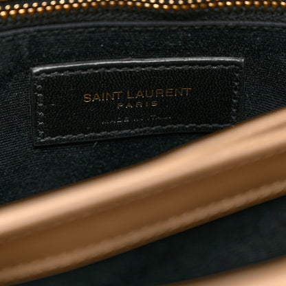Saint Laurent Calfskin Y Quilted Monogram Toy Loulou Crossbody Bag Latte 5 of 10