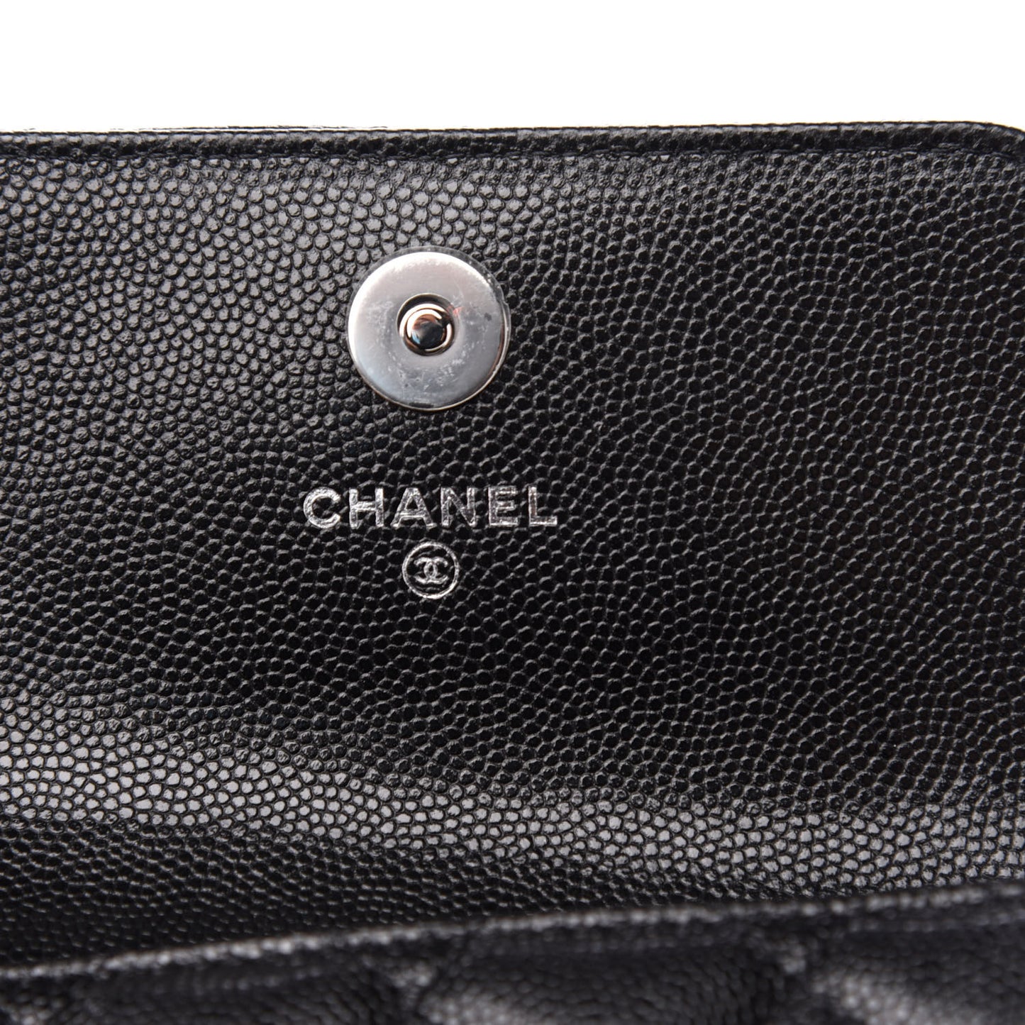 Caviar Quilted My Everything Belt Flap Card Holder Black