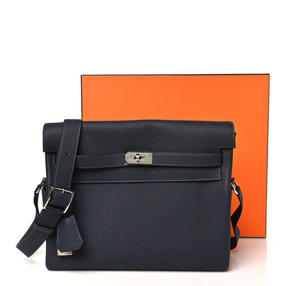 Hermes Togo Kelly Messenger GM Bleu Nuit 10 of 10