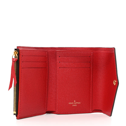 Louis Vuitton Damier Ebene Victorine Wallet Red 5 of 8