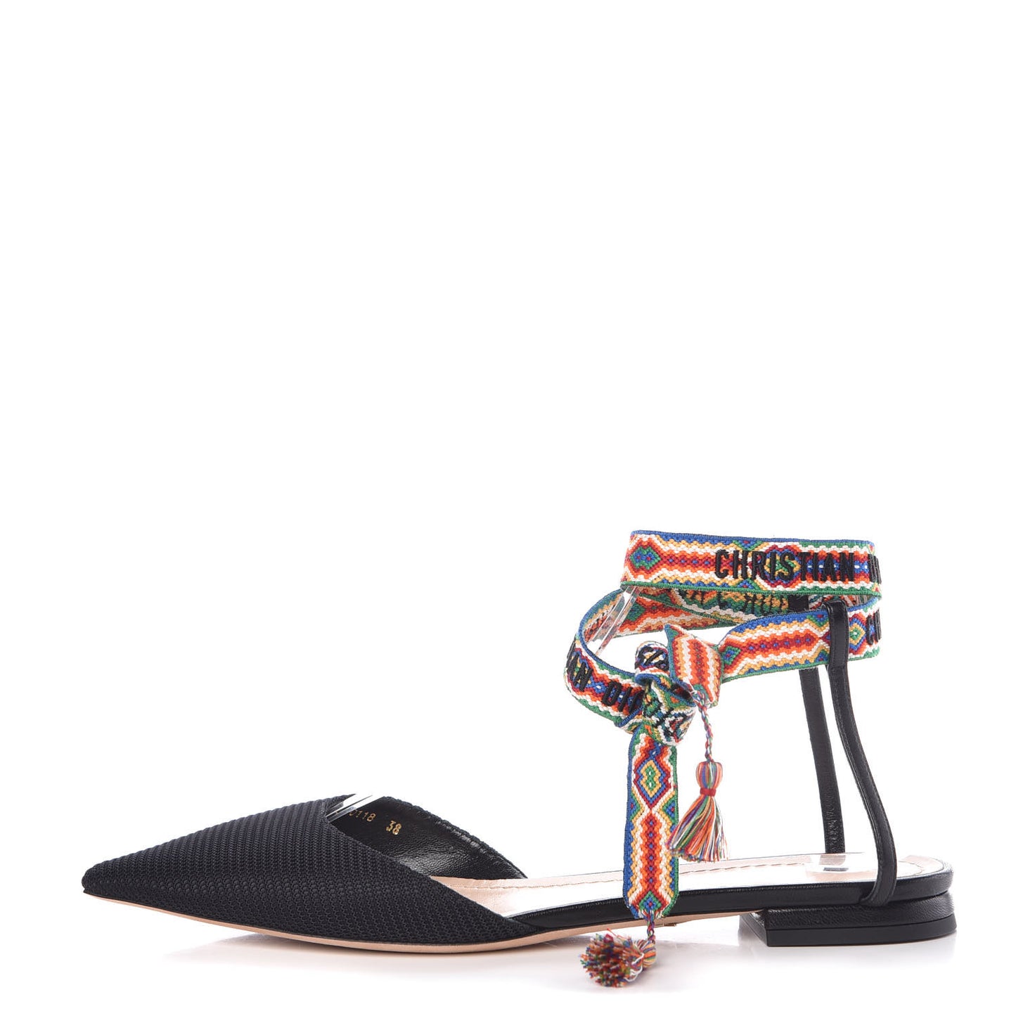 Technical Canvas J'adior It Flats 38 Black Multicolor