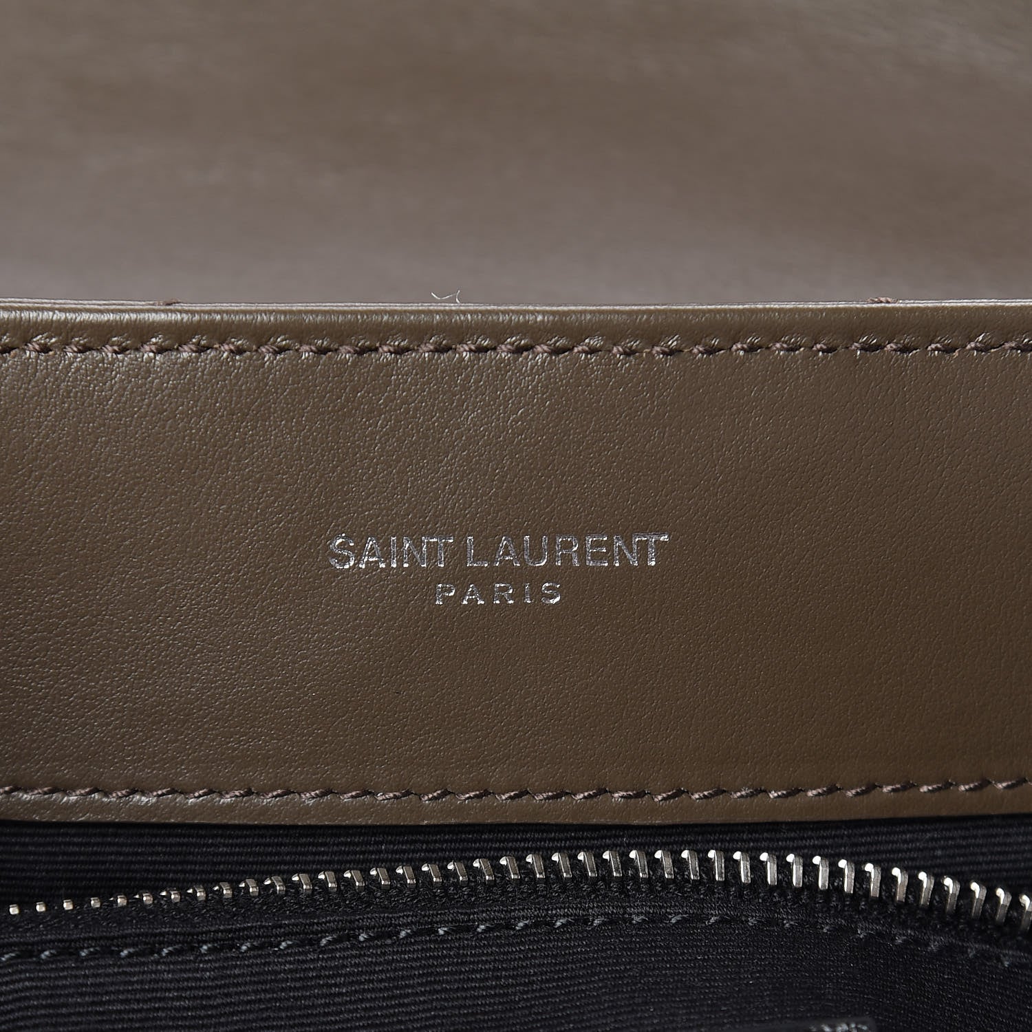 Saint Laurent Calfskin Y Quilted Monogram Large Loulou Chain Satchel Kaki Fonce 6 of 11