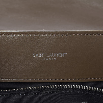Saint Laurent Calfskin Y Quilted Monogram Large Loulou Chain Satchel Kaki Fonce 6 of 11