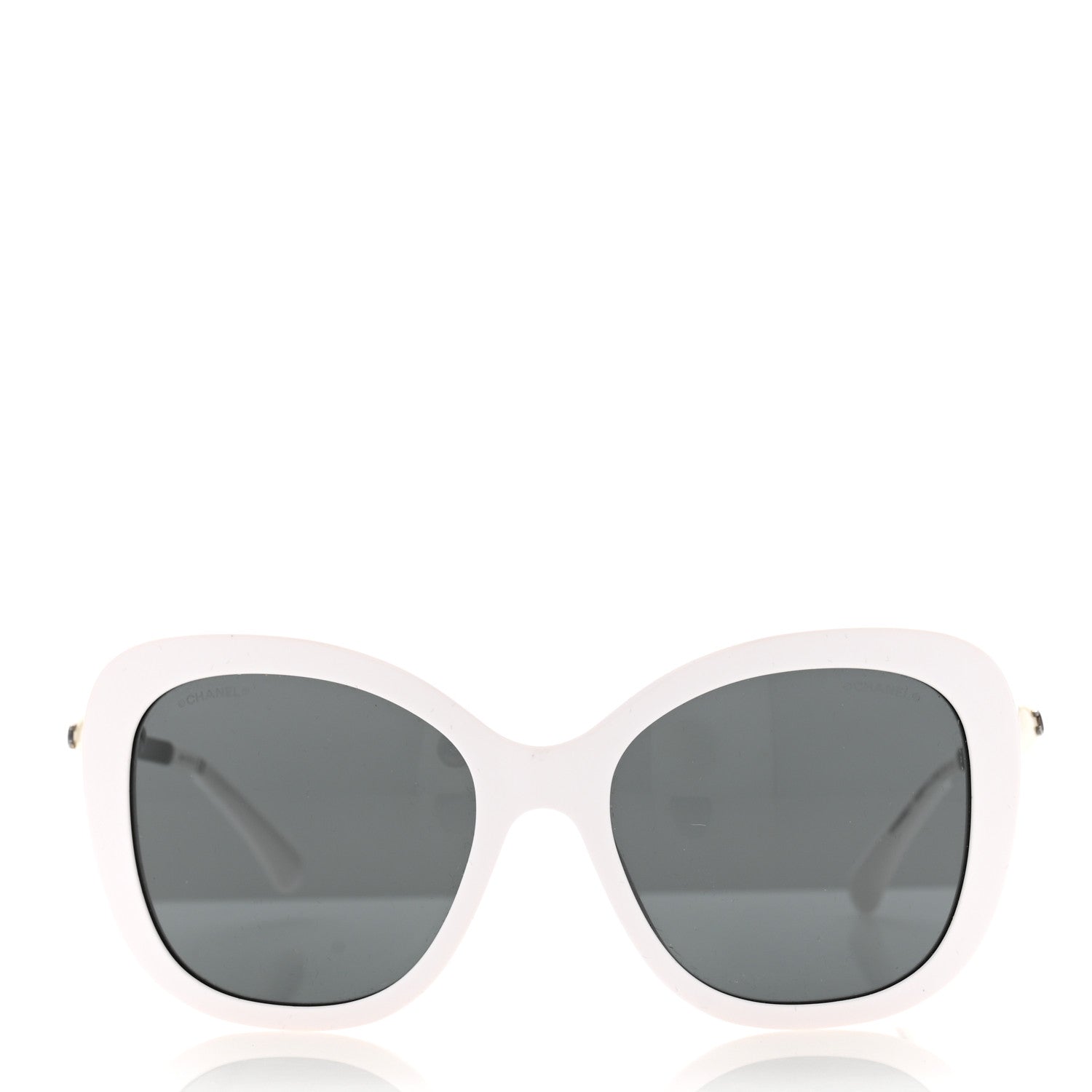 Chanel Acetate Butterfly Winter Pearl Sunglasses 5339-H White 2 of 8