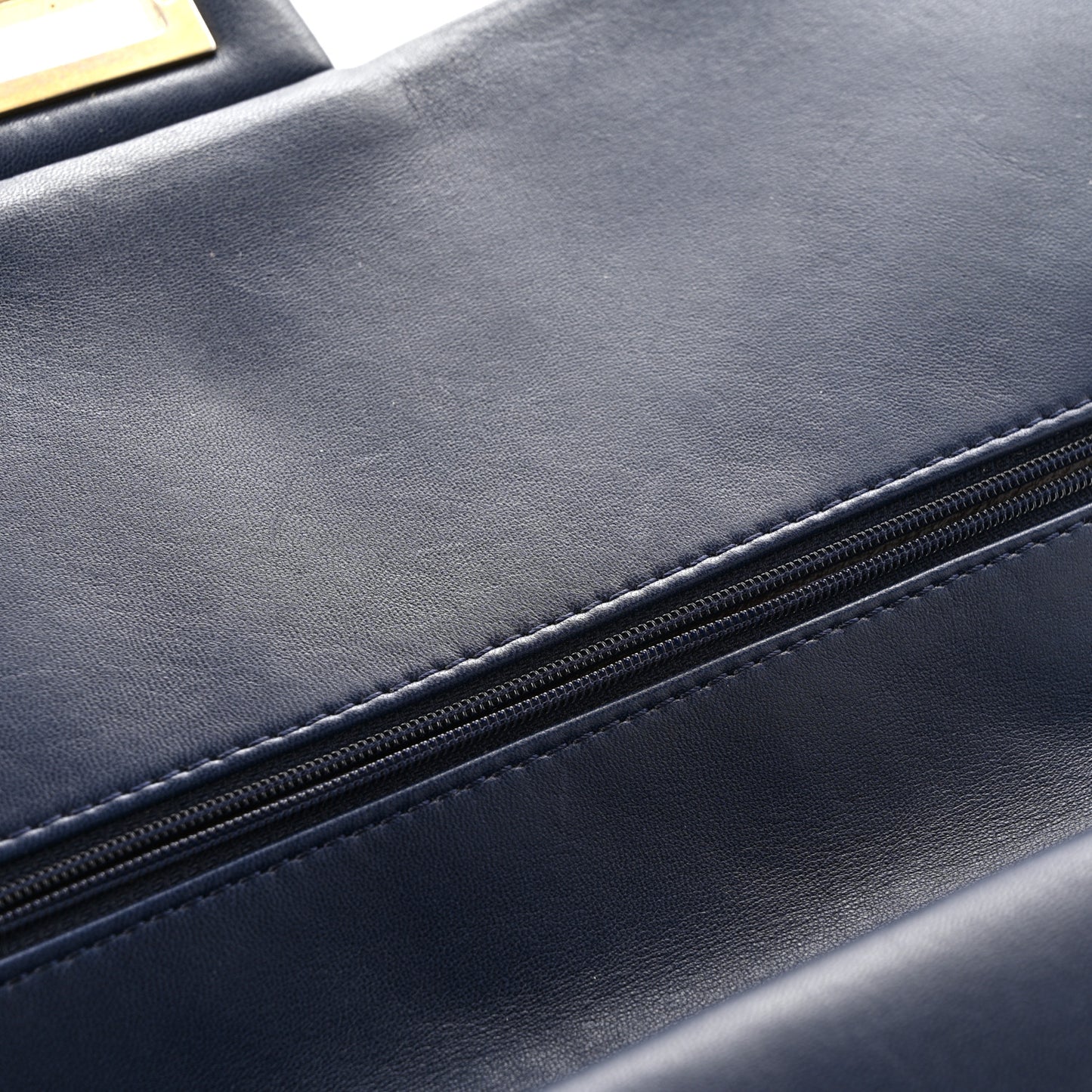 Distressed Patent Quilted 2.55 Reissue 227 Flap Navy