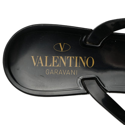 Valentino Garavani PVC Jelly Rockstud Bow Thong Sandals 39 Black 6 of 8