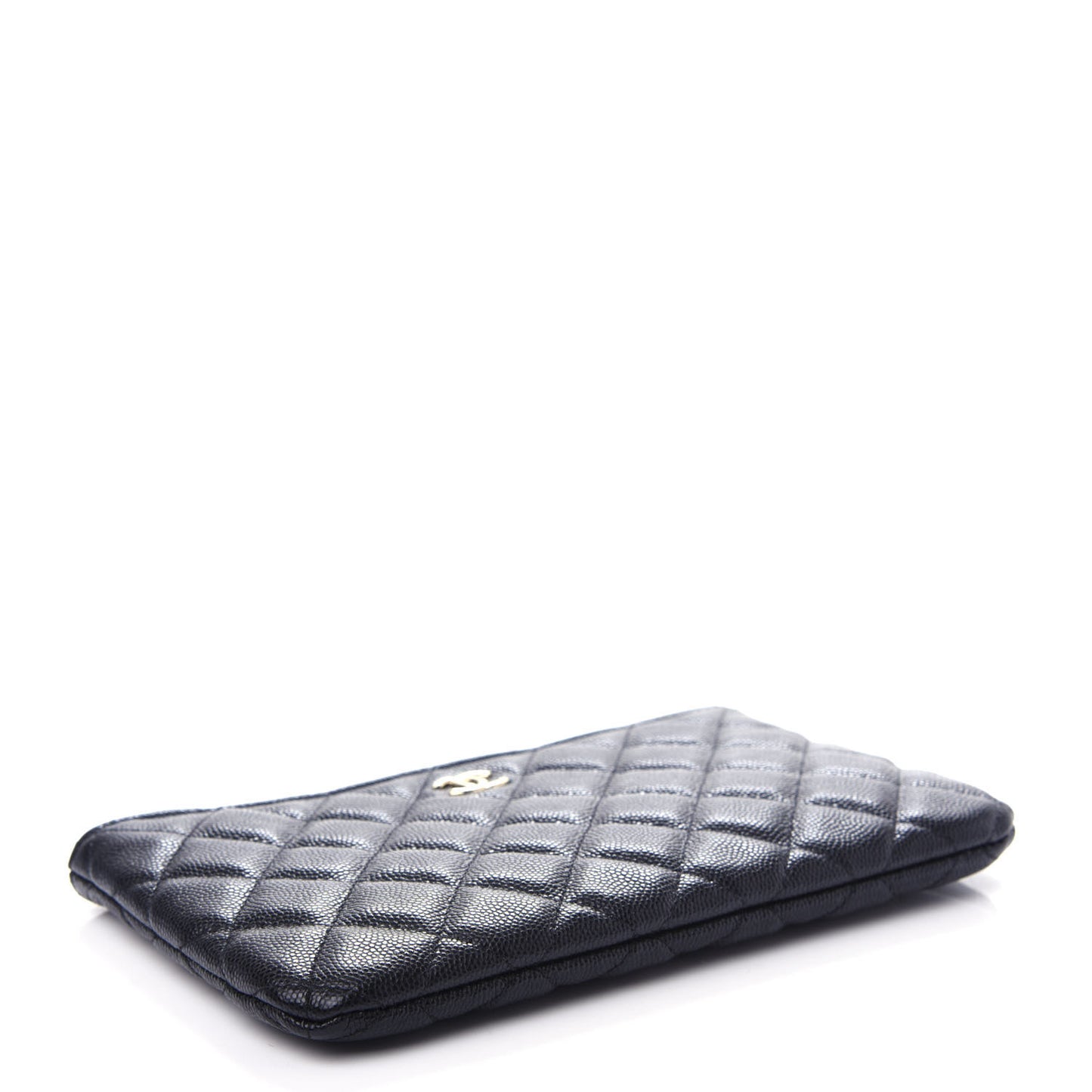 Caviar Quilted Cosmetic Case Black