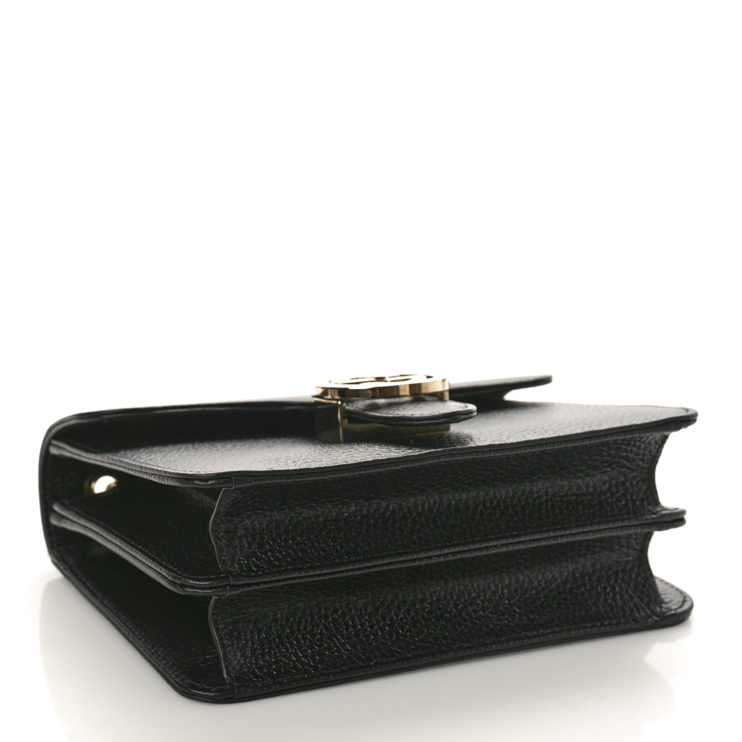 Gucci Dollar Calfskin Small Interlocking G Shoulder Bag Black 4 of 10