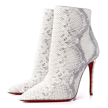Christian Louboutin Calfskin Perforated So Kate Booty 100 Ankle Boots 37 Roccia 3 of 8
