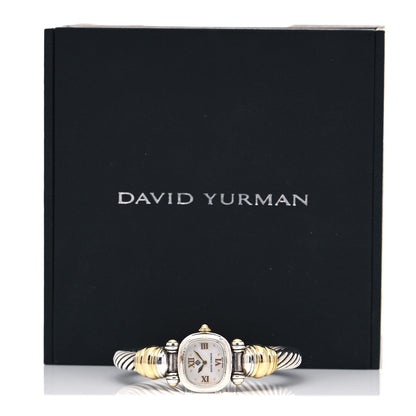 David Yurman Sterling Silver 14K Yellow Gold Mother of Pearl 21mm Classic Cable Quartz Watch 5 of 5