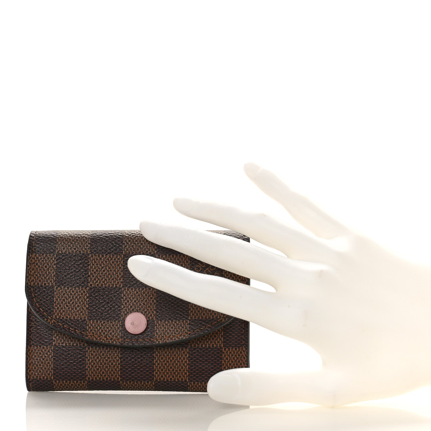 Louis Vuitton Damier Ebene Rosalie Coin Purse Rose Ballerine 2 of 8