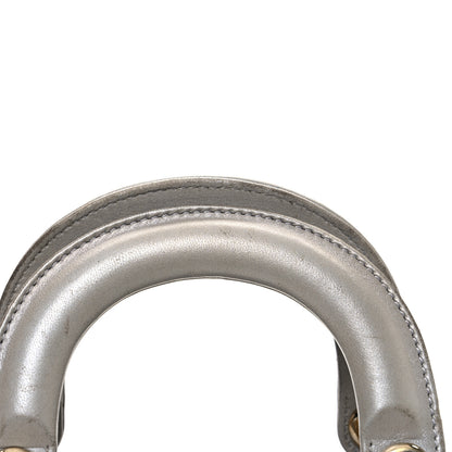 Christian Dior Metallic Lambskin Cannage Mini Lady Dior Grey 18 of 19