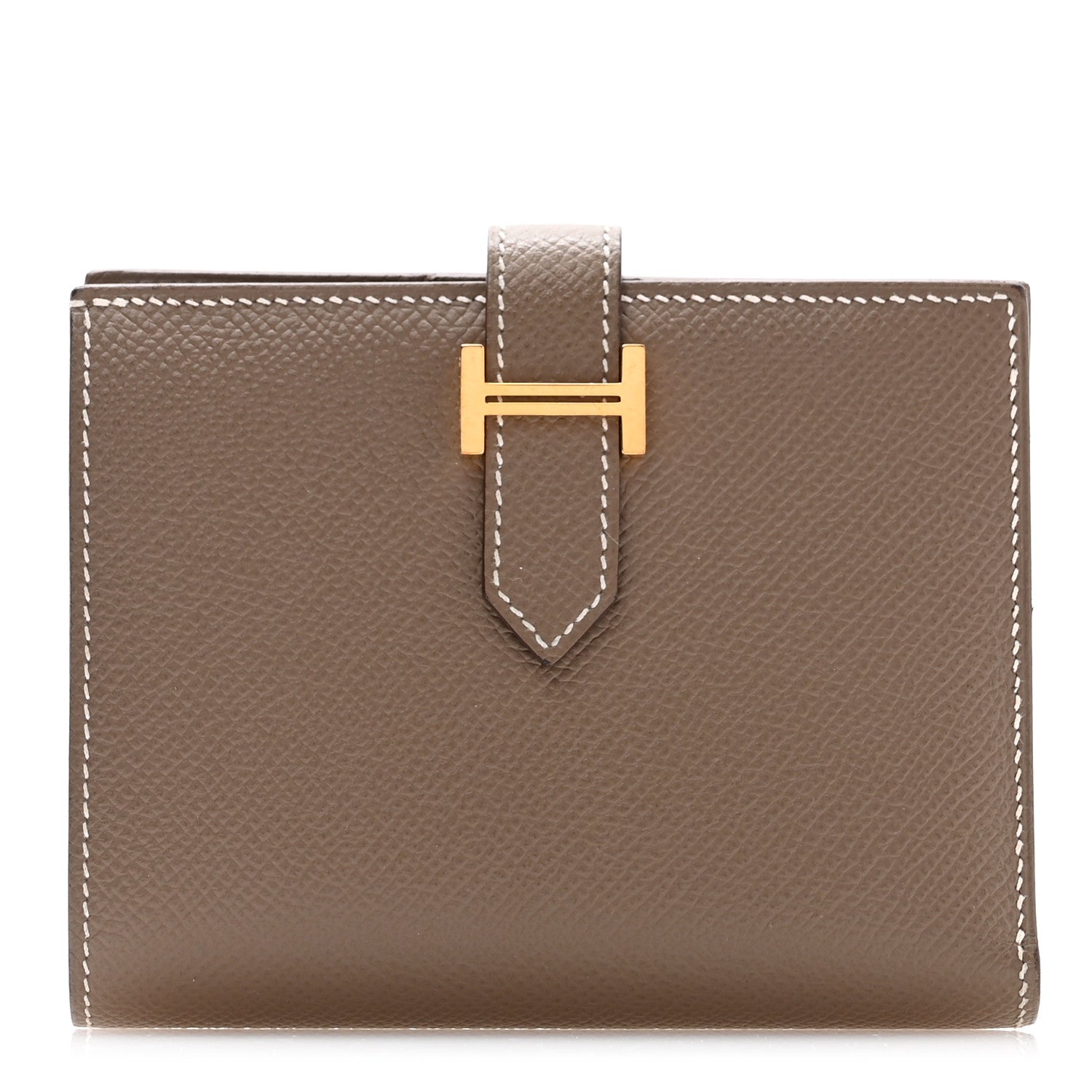 Hermes Epsom Bearn Compact Wallet Etoupe 1 of 12