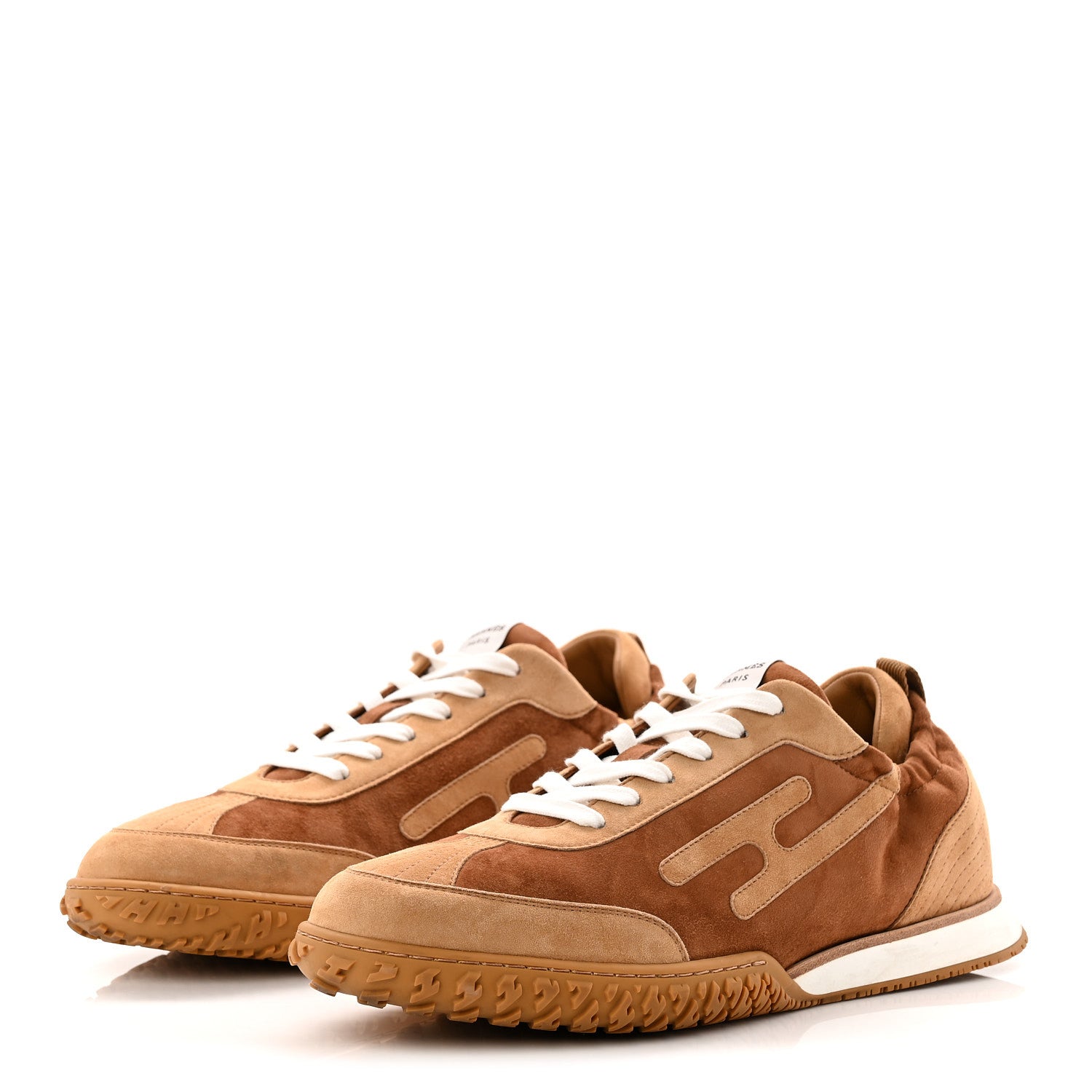 Hermes Suede Goatskin Mens Jet Sneakers 43 Brun Amourette Miel