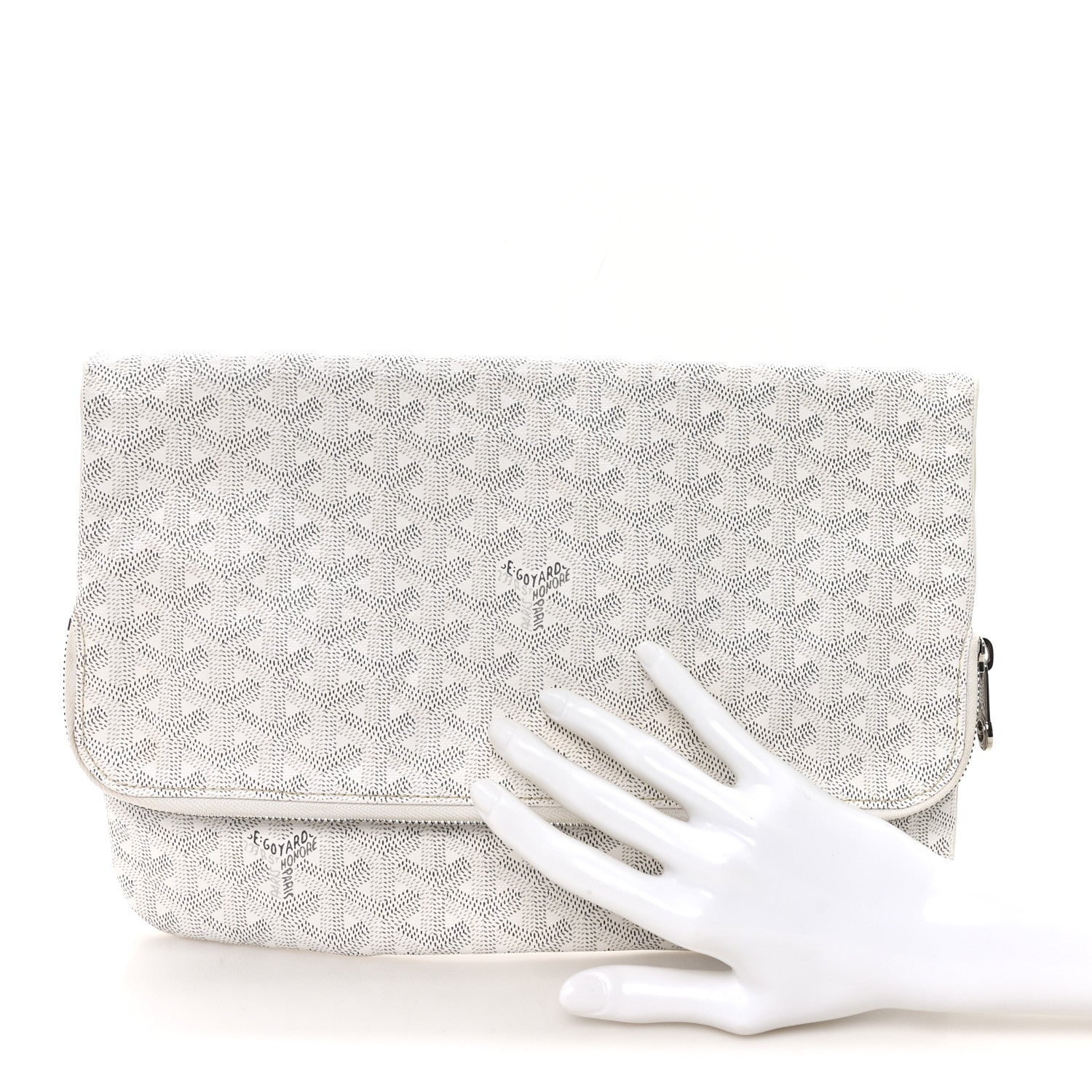 Goyard Goyardine Sainte Marie Soft Clutch White 2 of 7