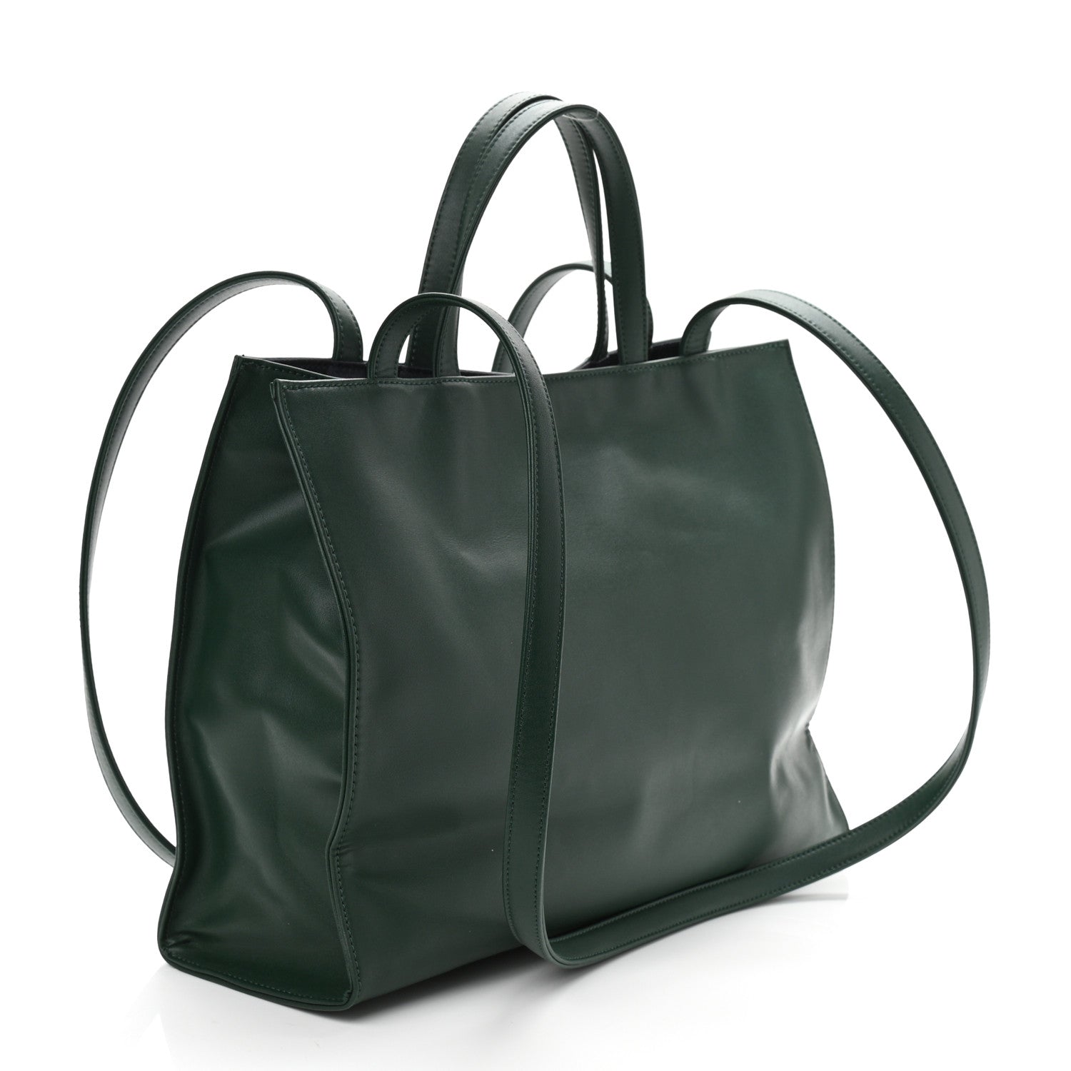 Telfar Vegan Leather Medium Shopping Bag Dark Olive 3 of 11
