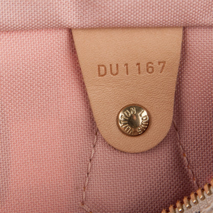Louis Vuitton Damier Azur Tahitienne Speedy Bandouliere 30 Rose Ballerine 7 of 7