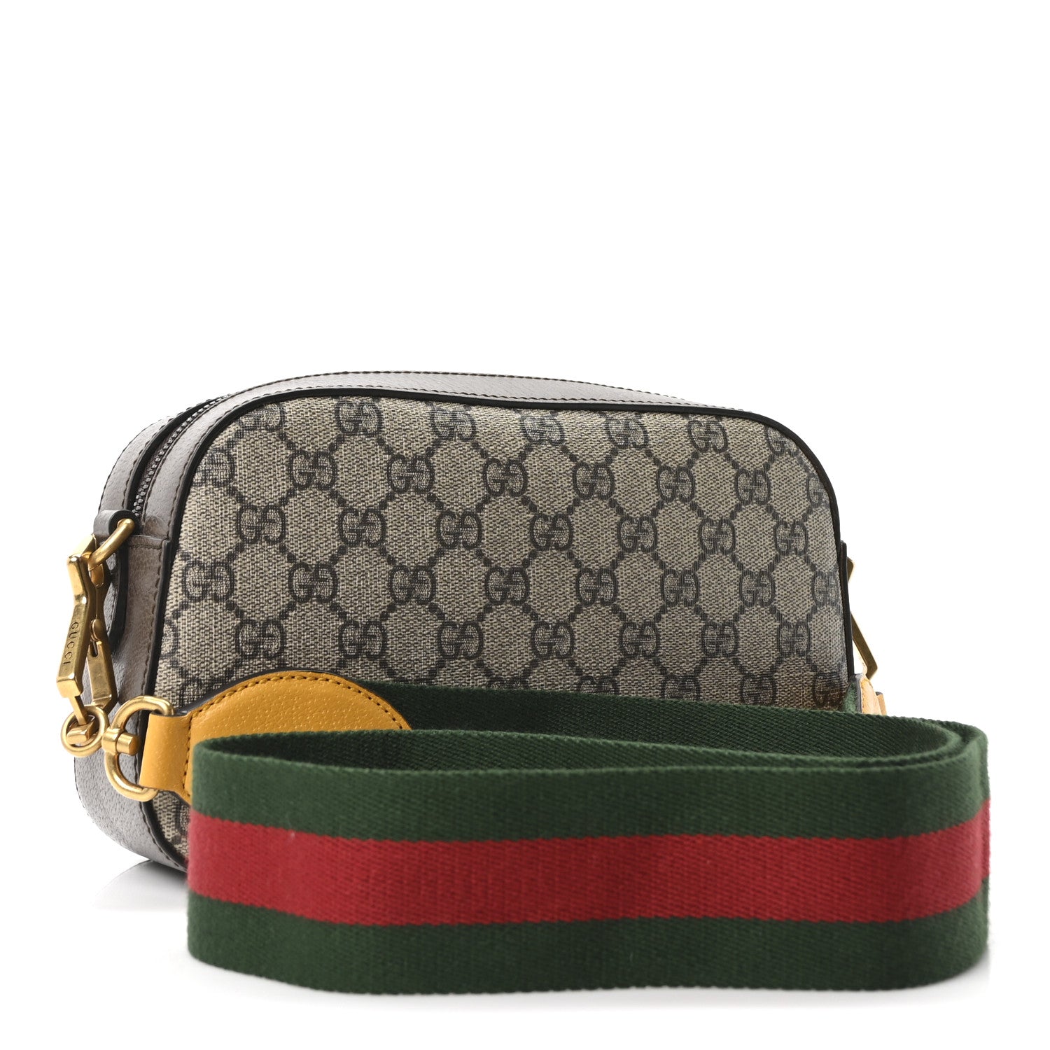Gucci GG Supreme Monogram Web Neo Vintage Shoulder Bag Beige New Acero Crop 3 of 10