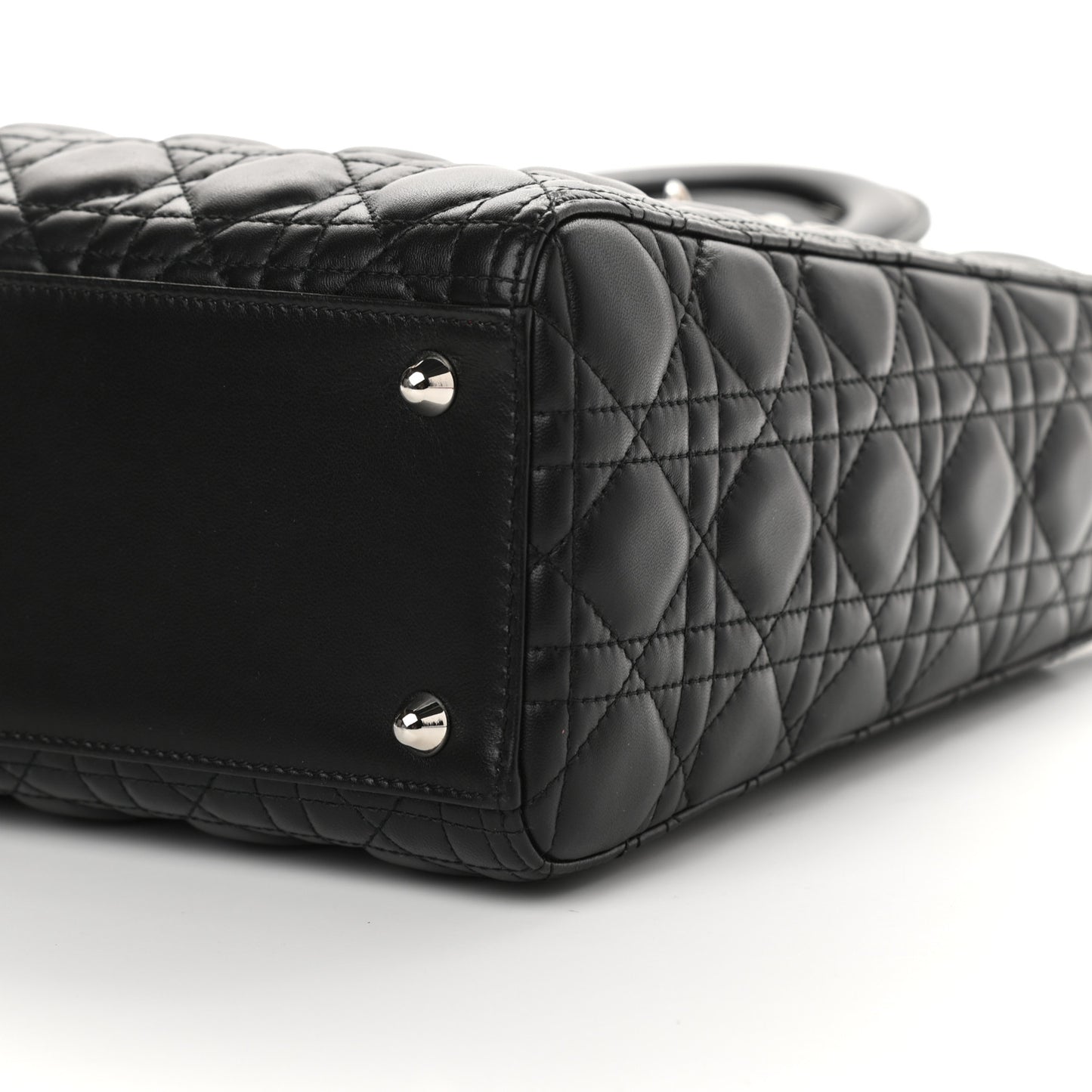 Lambskin Cannage Large Lady Dior Black