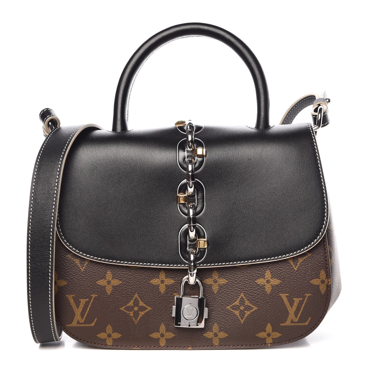 Louis Vuitton Calfskin Monogram Chain It Bag PM Black 1 of 8