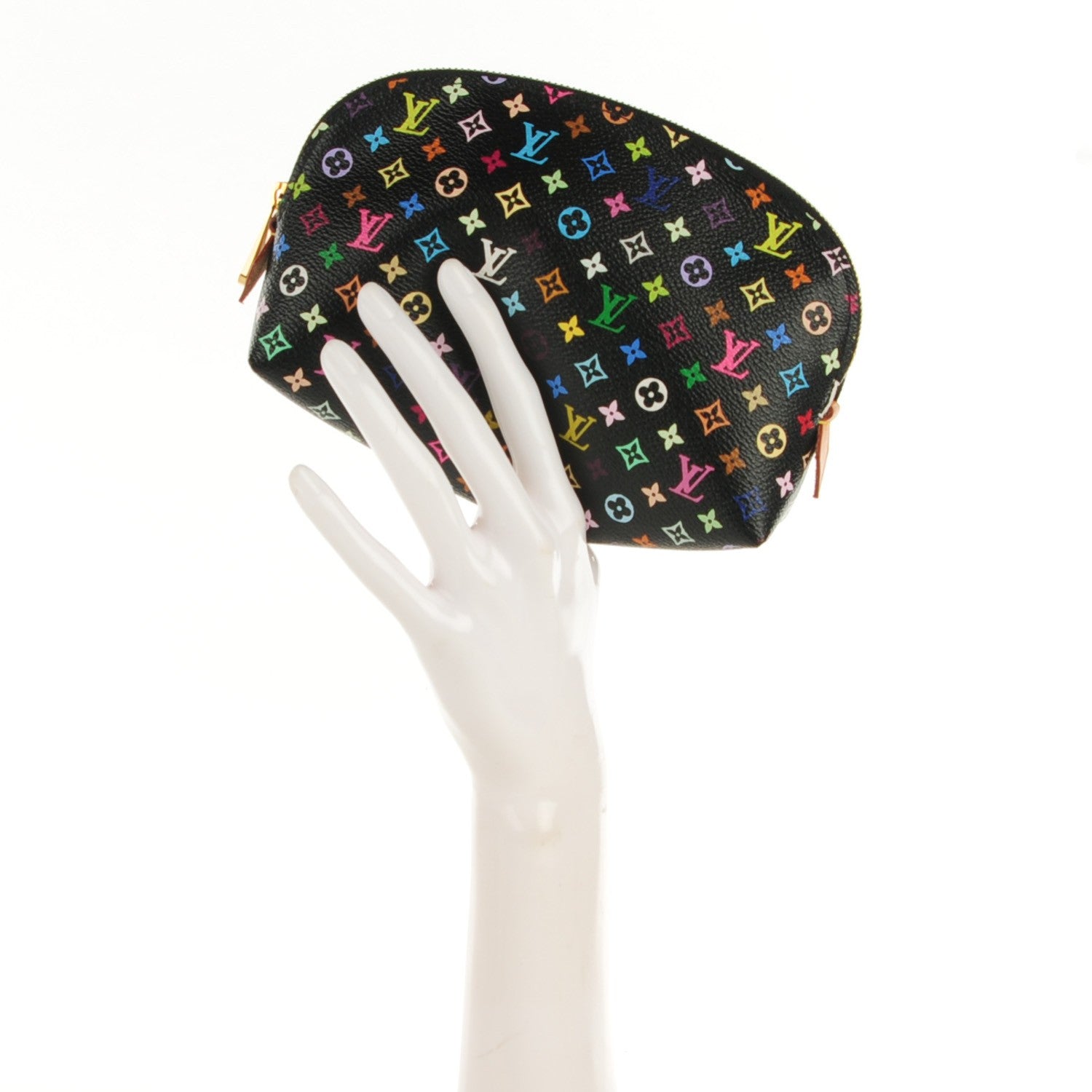 Louis Vuitton Monogram Multicolor Cosmetic Pouch Black Grenade 2 of 7