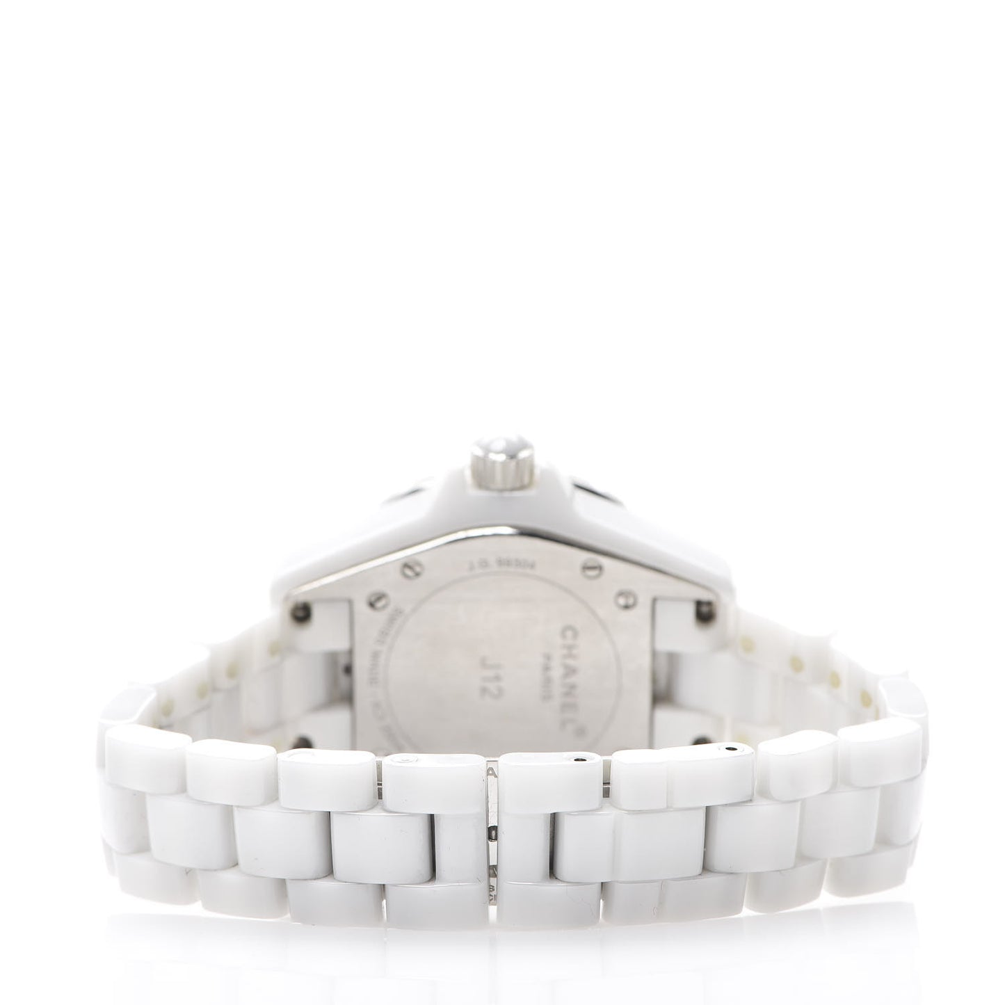 Stainless Steel Ceramic Diamond 33mm J12 Quartz Watch White