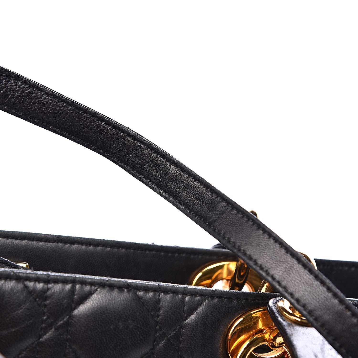 Christian Dior Lambskin Cannage Large Lady Dior Black 10 of 21