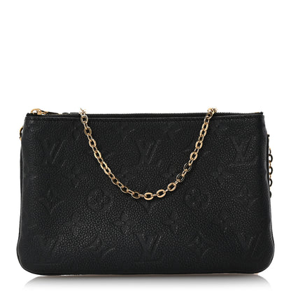 Louis Vuitton Empreinte Double Zip Pochette Black 1 of 16
