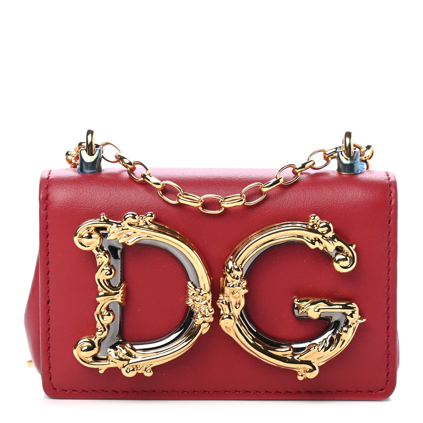 Nappa DG Girls Shoulder Bag Red