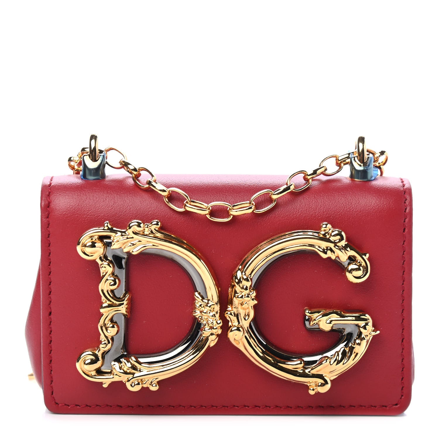 Dolce & Gabbana Nappa DG Girls Shoulder Bag Red 1 of 8