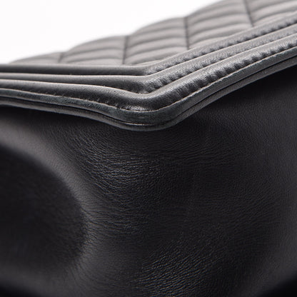 Chanel Lambskin Quilted Medium Boy Flap Black 12 of 19