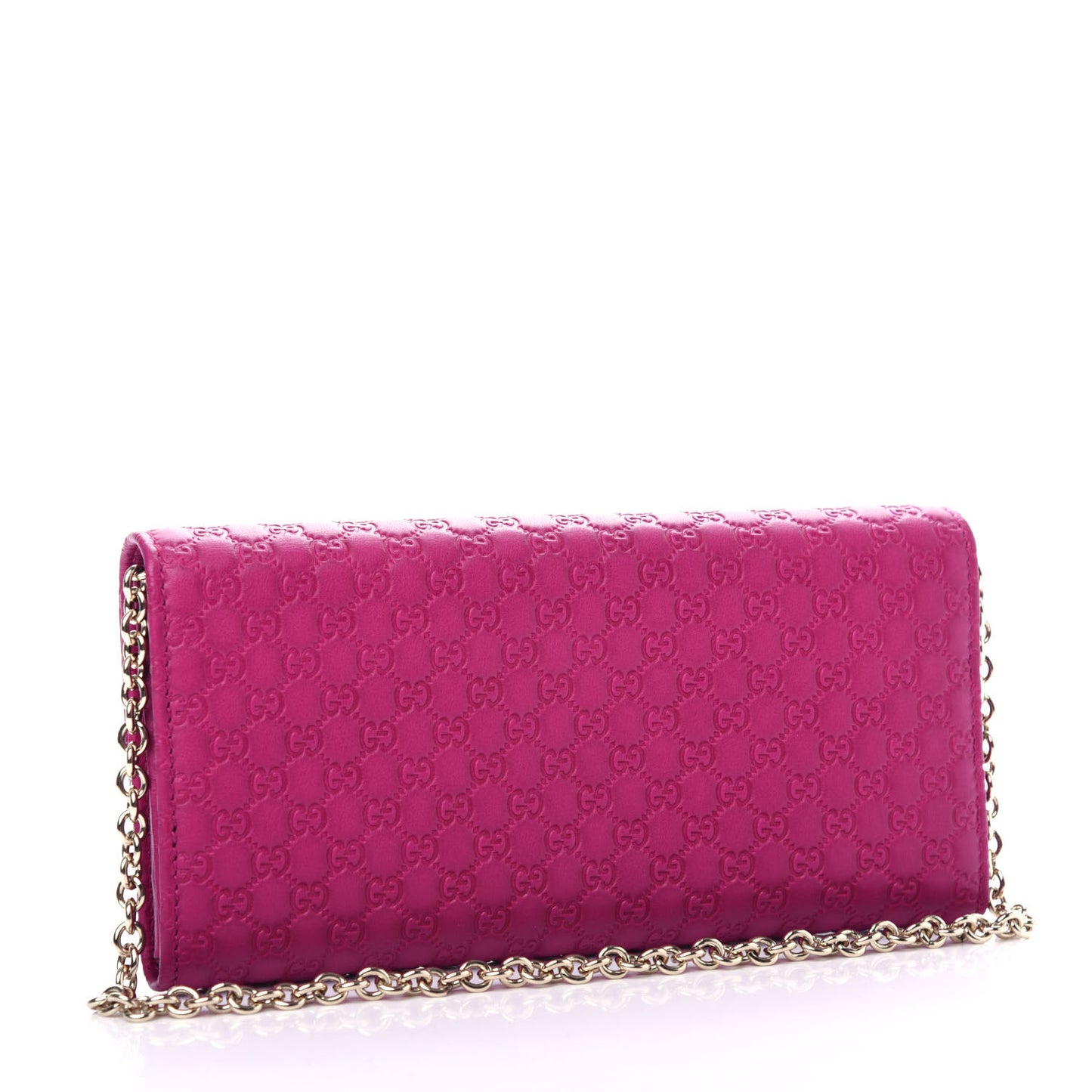 Soft Microguccissima Dice Chain Wallet Bright Bouganville