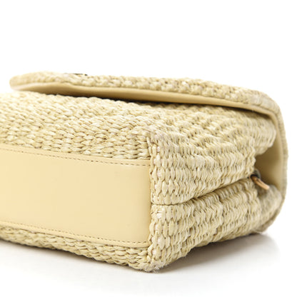 Saint Laurent Raffia Monogram Toy Loulou Chain Satchel Naturale 7 of 13
