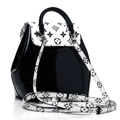 Louis Vuitton Patent Monogram Hot Springs Backpack Black White 3 of 9
