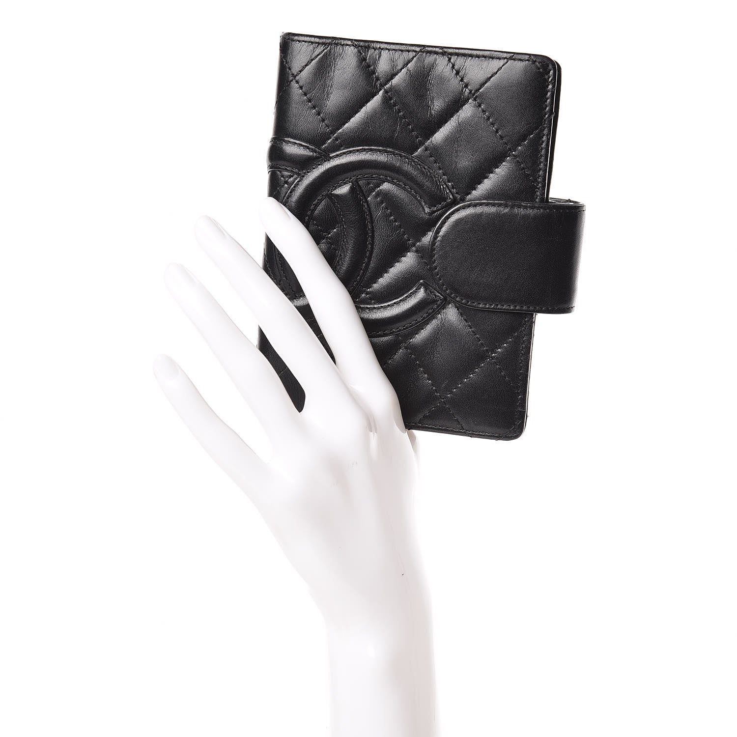 Chanel Calfskin Quilted Small Cambon Agenda Planner Black 2 of 11
