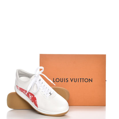 Louis Vuitton X SUPREME Calfskin Monogram Sneakers 9 White Red 11 of 11