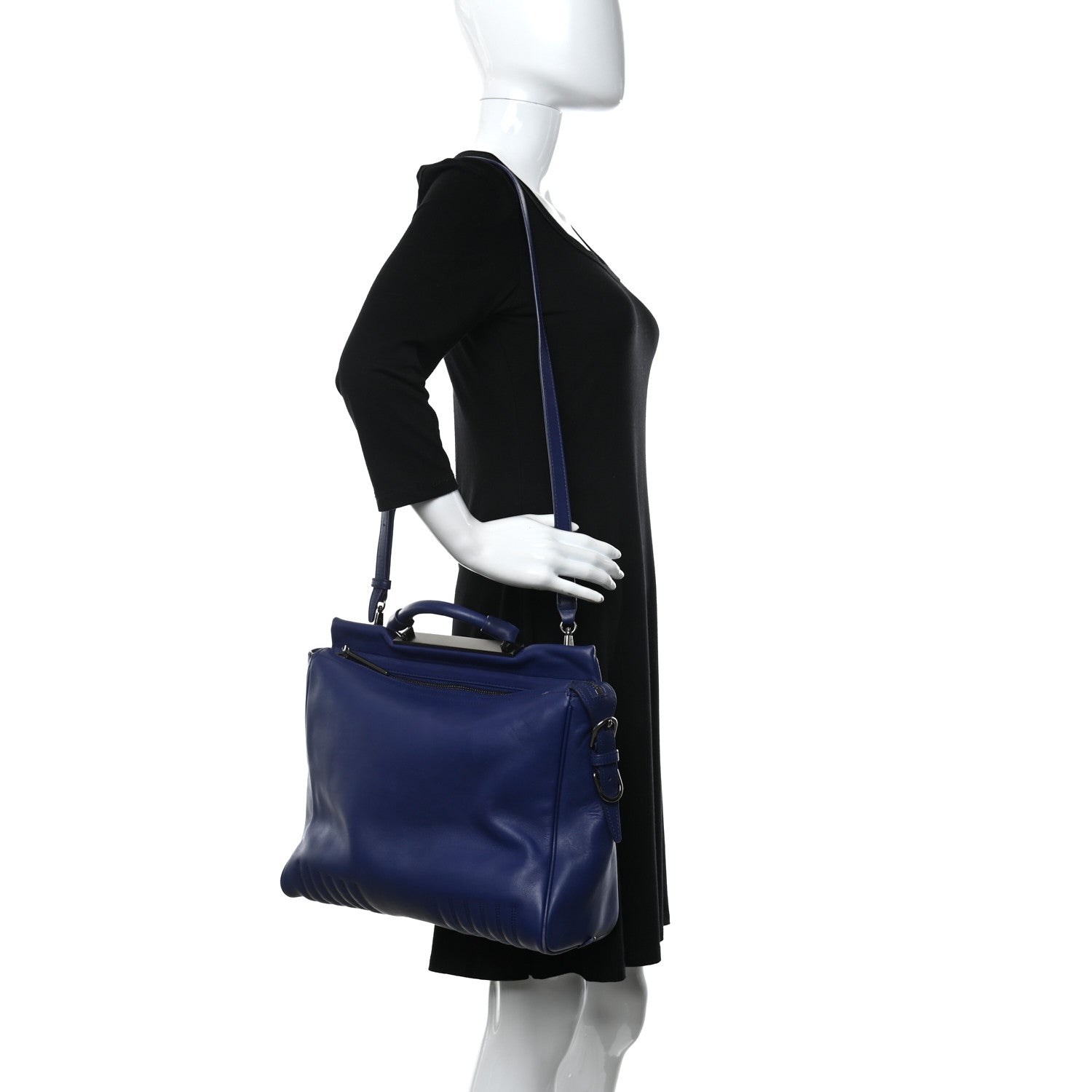 3.1 Phillip Lim Calfskin Large Ryder Satchel Ultramarine 2 of 15