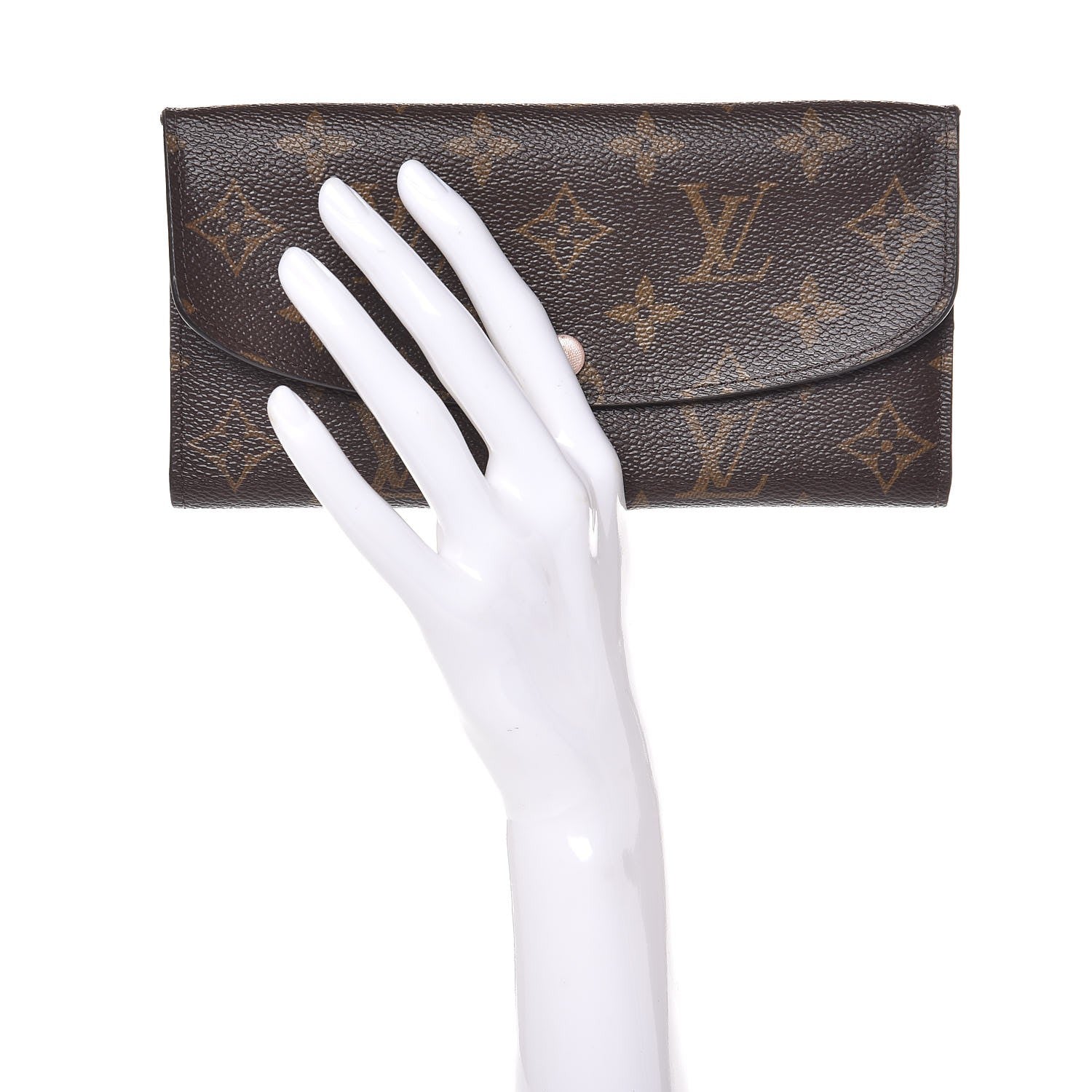 Louis Vuitton Monogram Emilie Wallet Rose Nacre 2 of 8